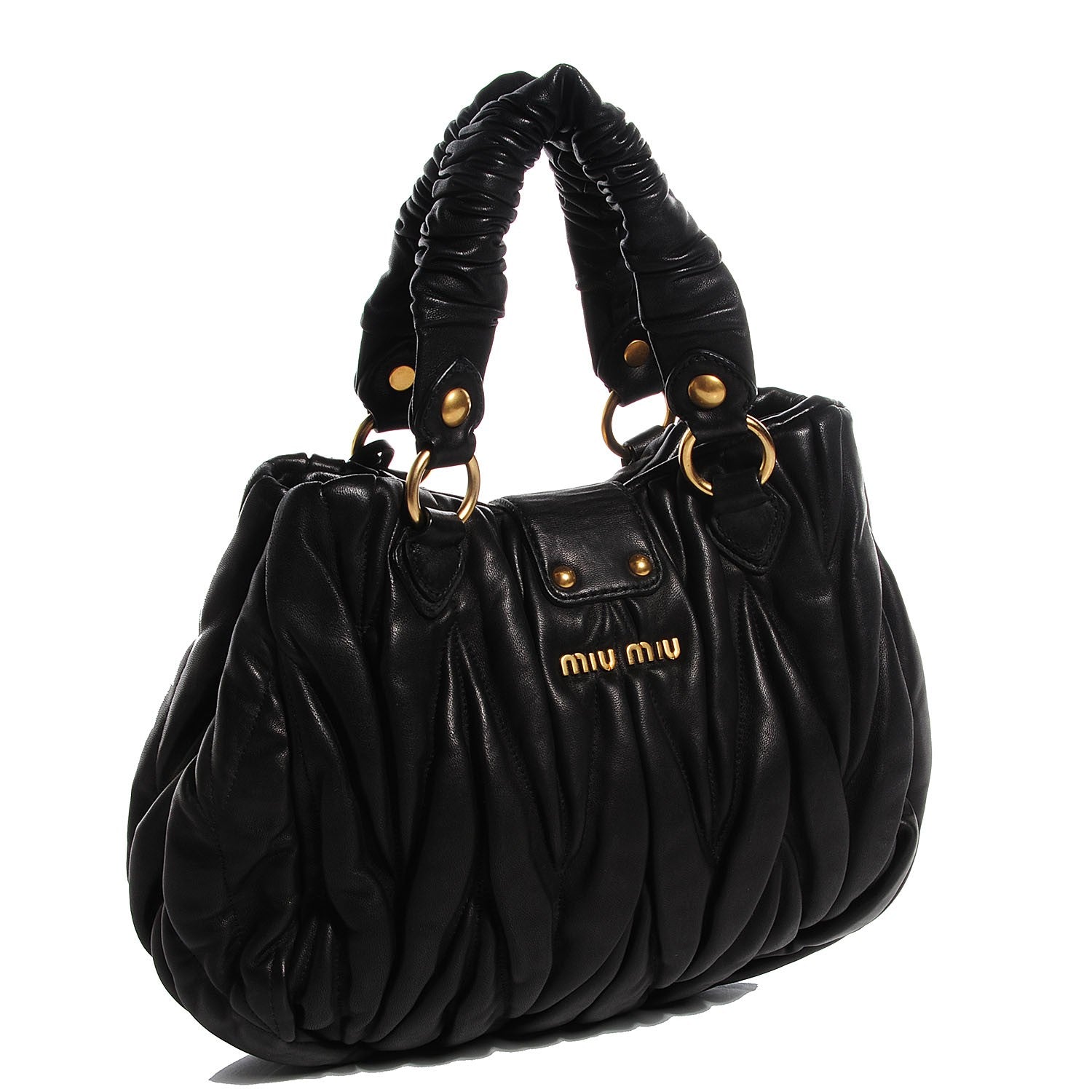 Miu Miu Nappa Matelasse Tote Nero Black 3 of 8