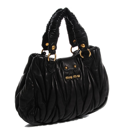 Miu Miu Nappa Matelasse Tote Nero Black 3 of 8