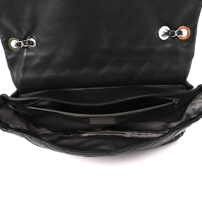 Chanel Lambskin Quilted Jumbo Coco Rain Flap Black 5 of 11