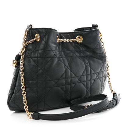 Christian Dior Lambskin Supple Macrocannage Medium Ammi Bag Black 3 of 12