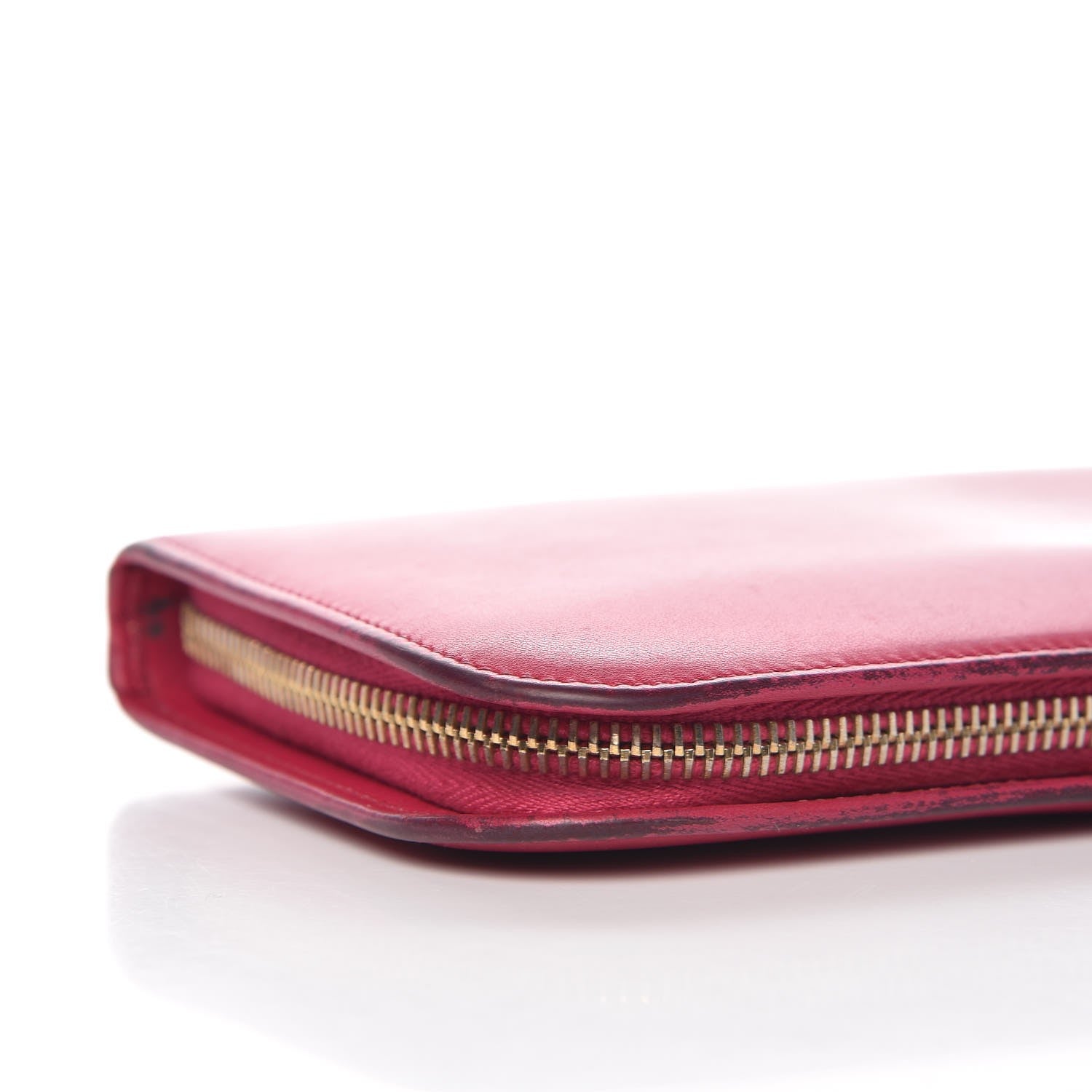 Saint Laurent Calfskin Classic Zip Around Continental Wallet Fuchsia 11 of 13
