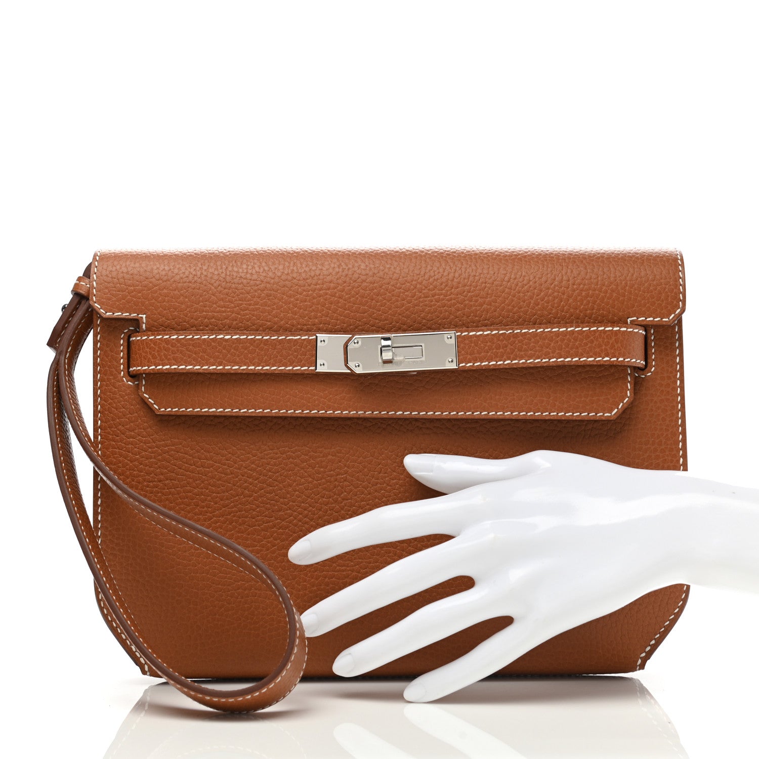 Hermes Taurillon Maurice Kelly Depeches 25 Gold 2 of 8