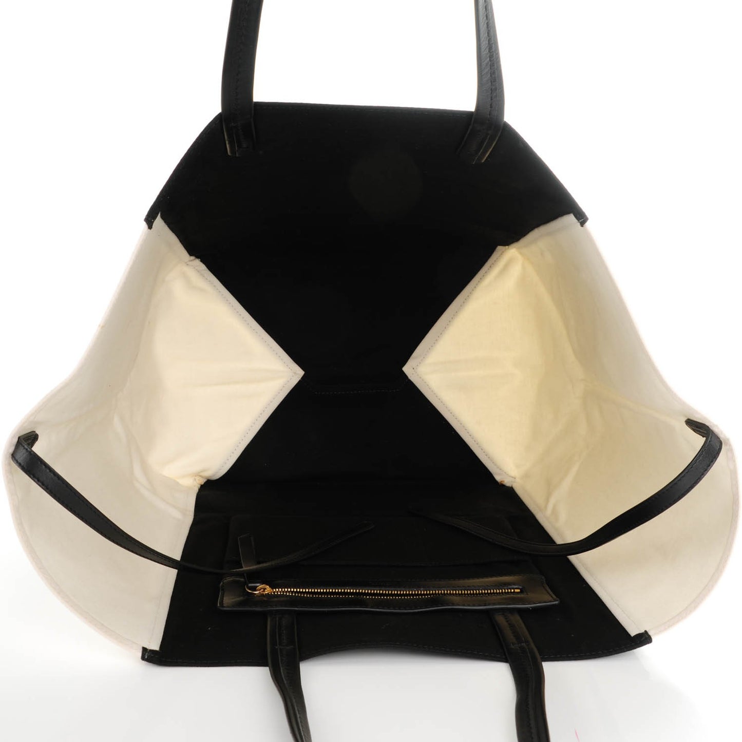 Cotton Large Phantom Luggage Bi-Cabas Black White