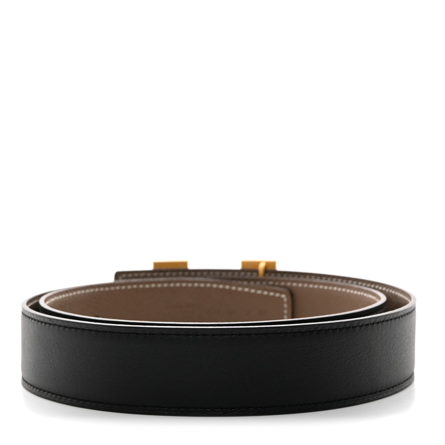 Swift Epsom H Belt 85 85 34 Black Etoupe