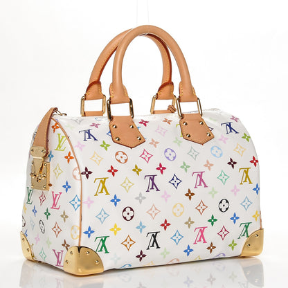 Louis Vuitton Monogram Multicolor Speedy 30 White 3 of 6