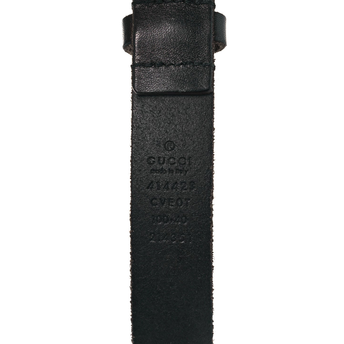 Calfskin Skinny Feline Belt 100 40 Black