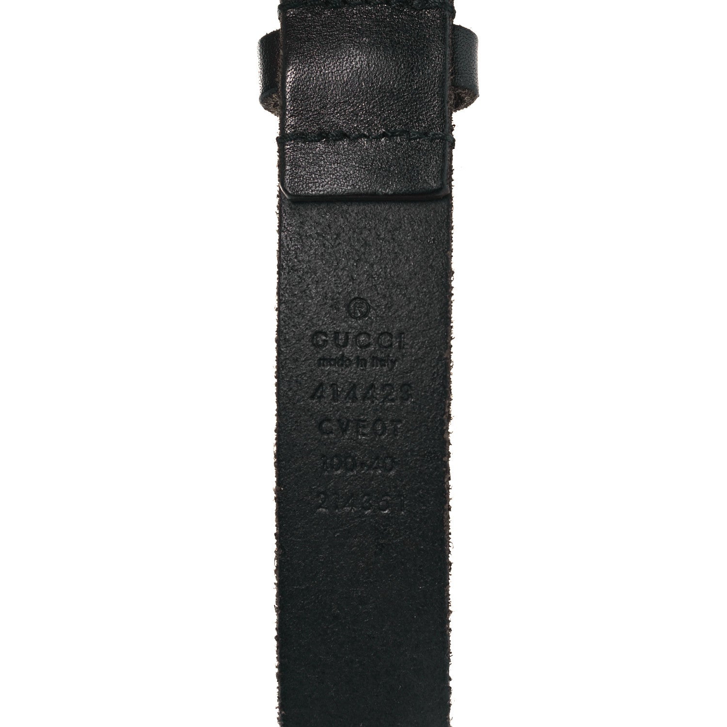 Gucci Calfskin Skinny Feline Belt 100 40 Black 4 of 5