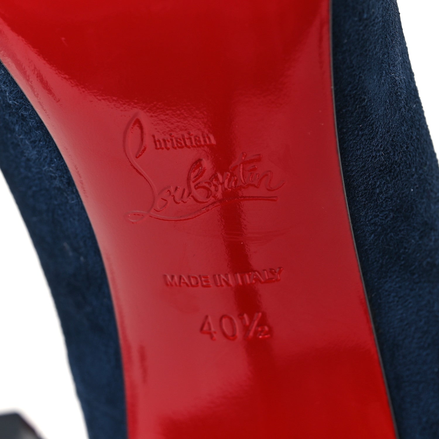 Christian Louboutin Veau Velours So Kate 120 Pumps 40.5 Navy 6 of 9