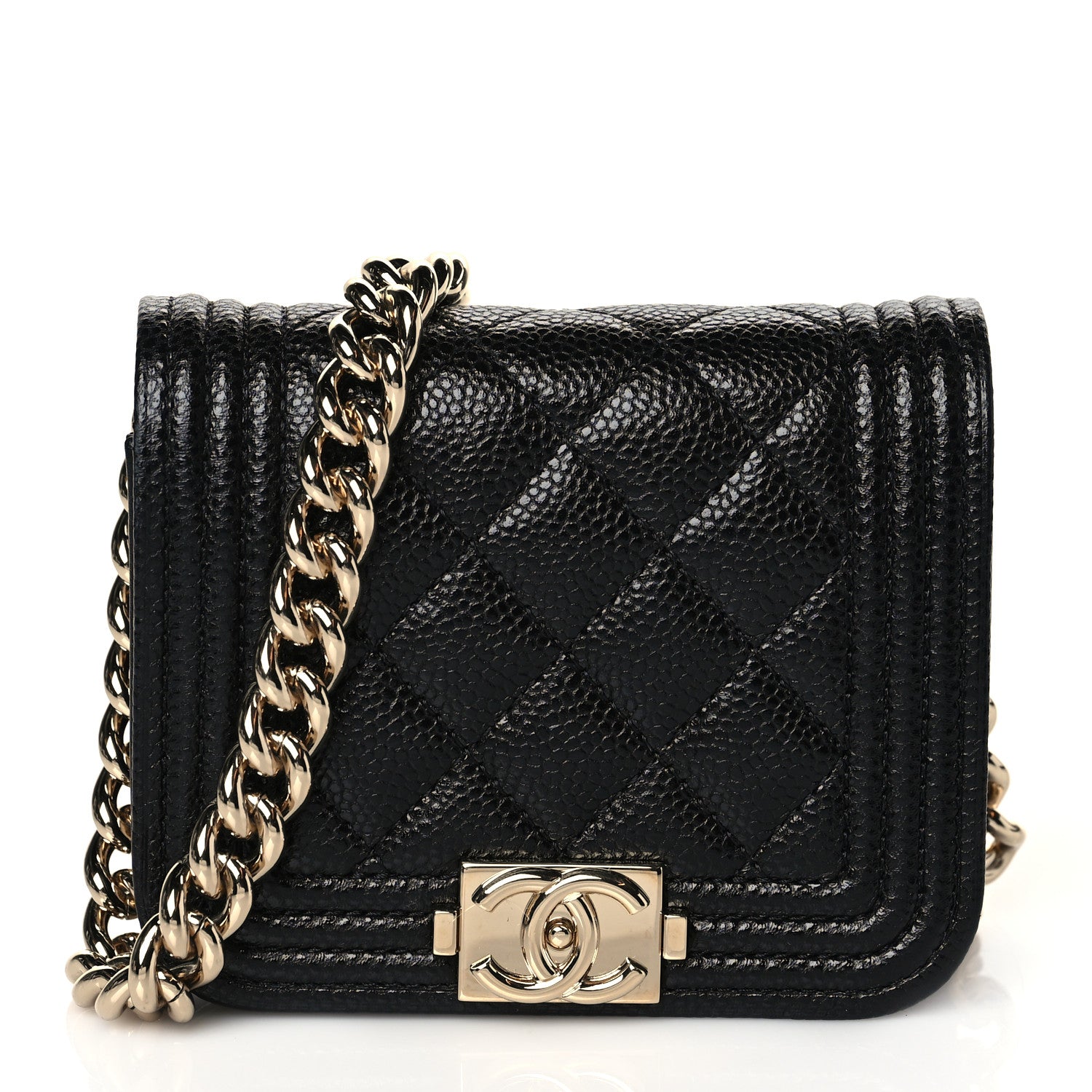 Chanel Caviar Quilted Boy Flap Waist Belt Bag Black 1 of 11