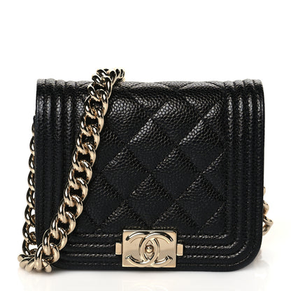 Chanel Caviar Quilted Boy Flap Waist Belt Bag Black 1 of 11