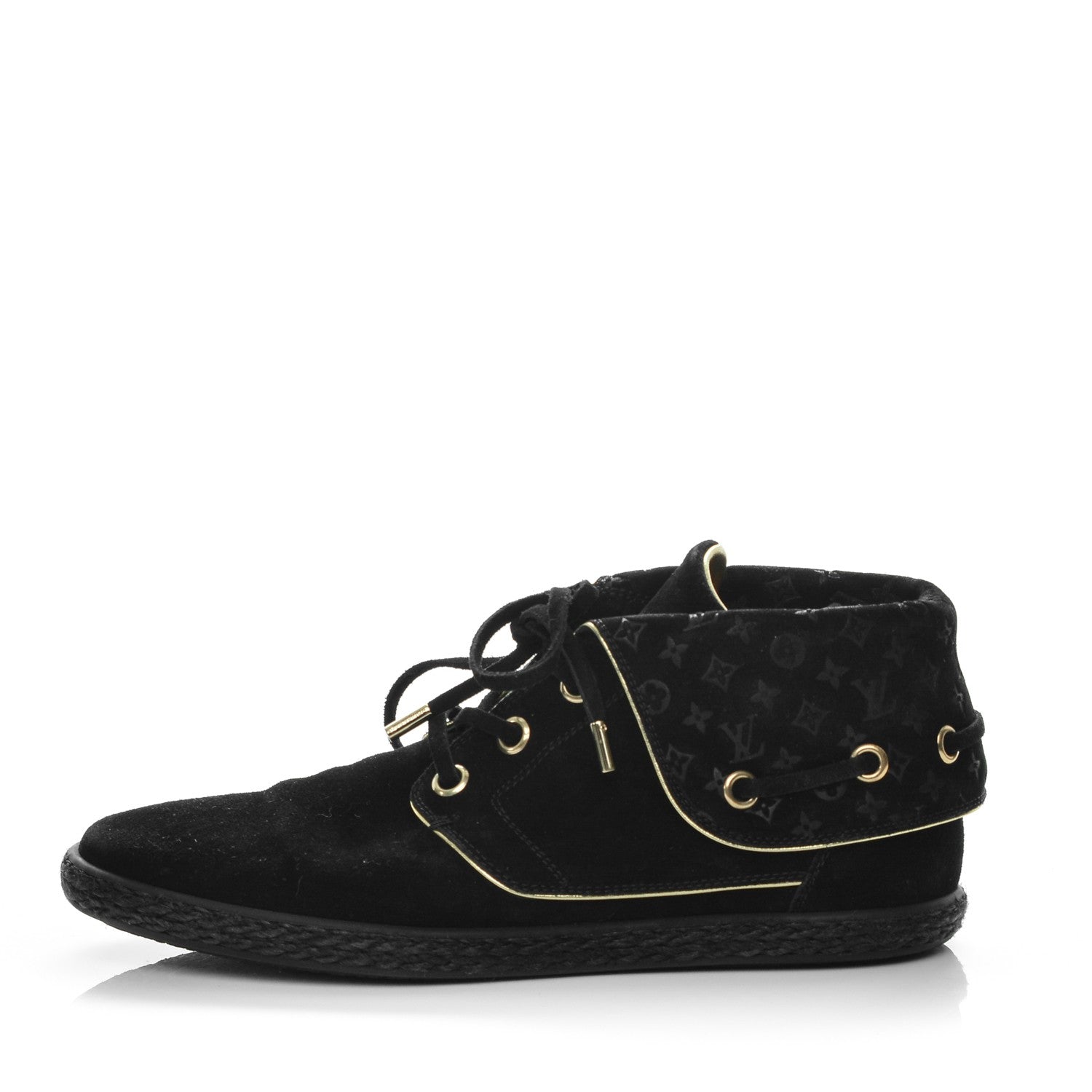 Louis Vuitton Suede Cape Sneaker Boots 38.5 Black 1 of 7