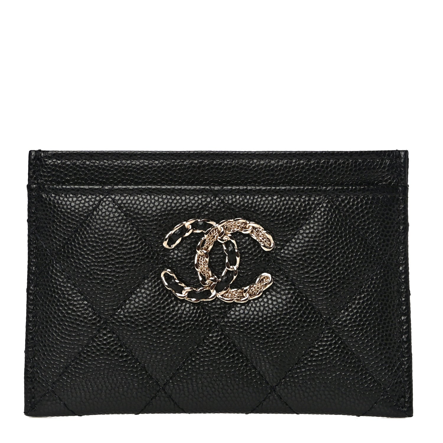 Chanel Caviar Quilted French New Wave Card Holder Black 1 of 11