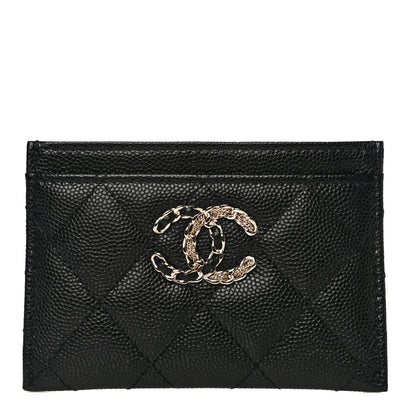 Chanel Caviar Quilted French New Wave Card Holder Black 1 of 11