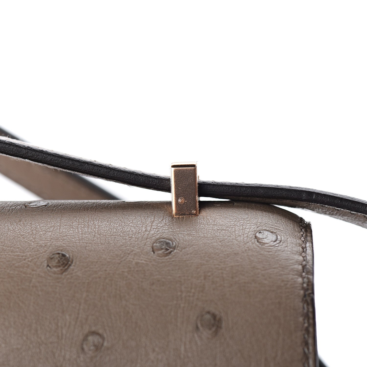 Hermes Ostrich Constance 18 Gris Asphalte 14 of 16