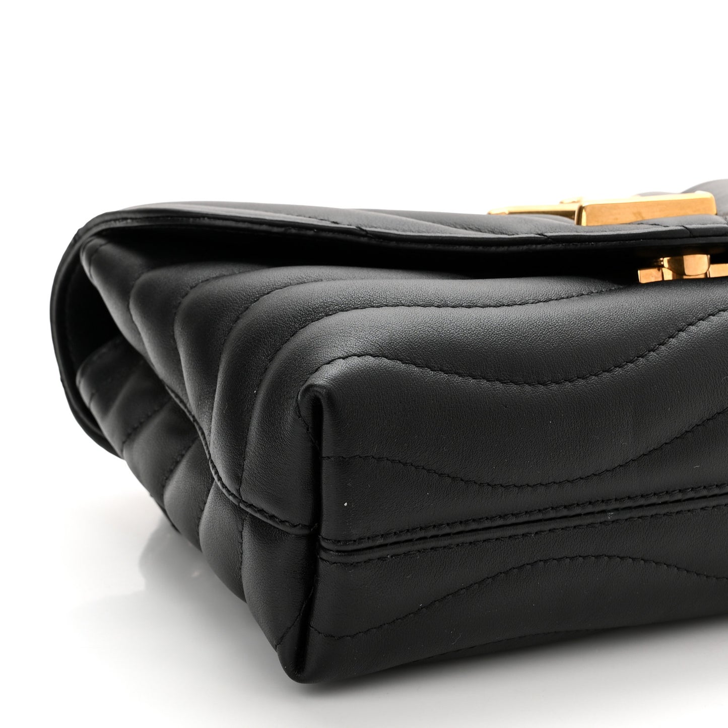 Calfskin LV New Wave Chain Bag Black