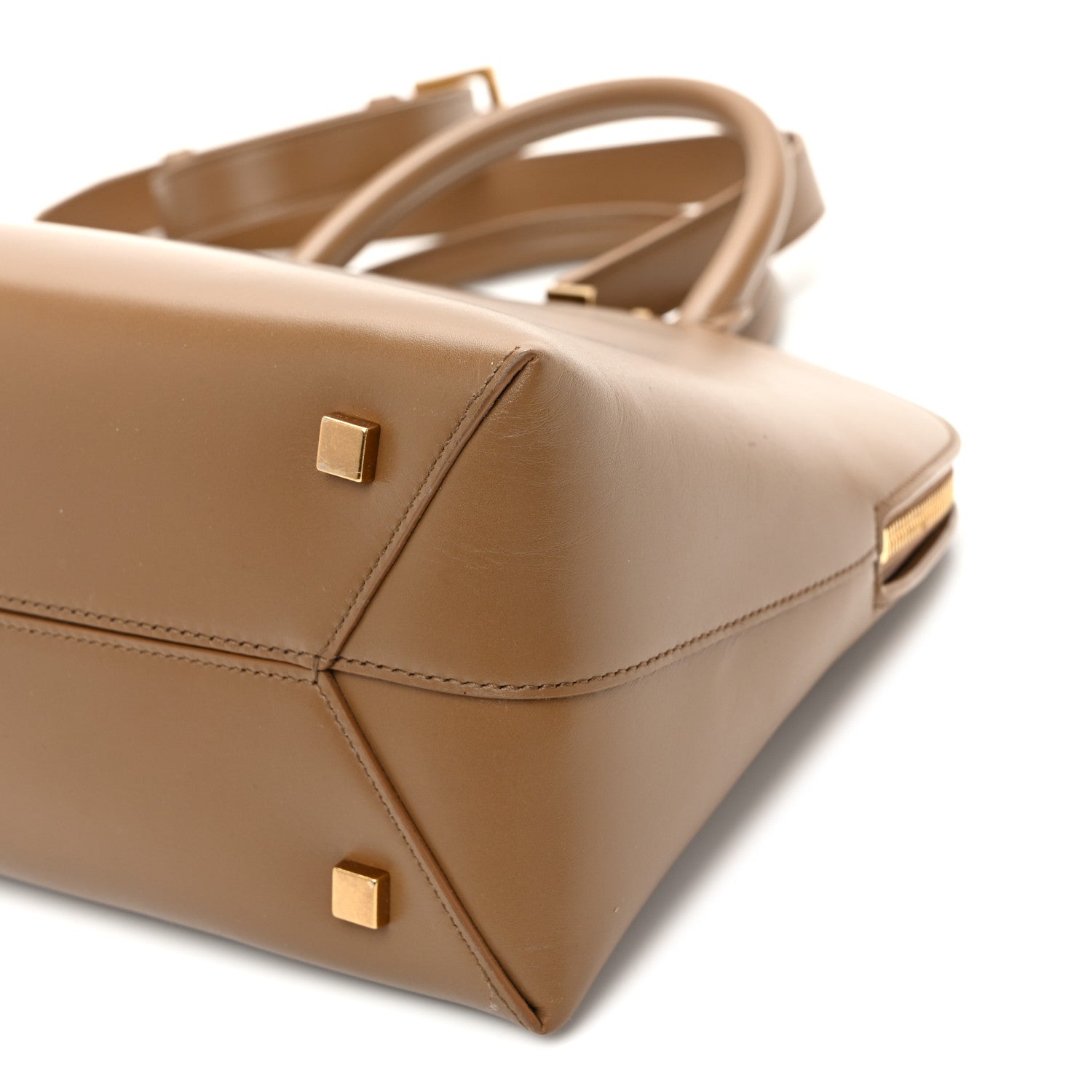 Saint Laurent Calfskin Sac De Jour Duffle Top Handle Dark Cork 9 of 9