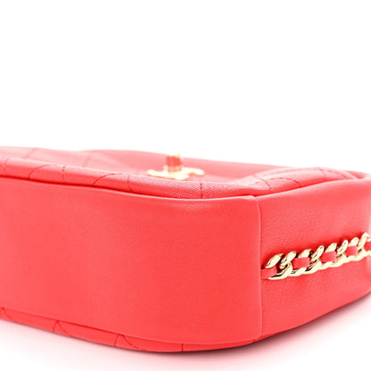 Chanel Goatskin Quilted Large Casual Trip Camera Case Bag Red 9 of 9