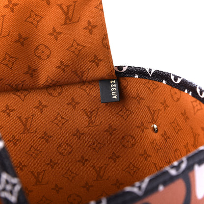 Louis Vuitton Monogram Giant Crafty Neverfull MM Creme Caramel 10 of 11