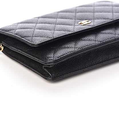 Chanel Caviar Quilted Wallet On Chain WOC Black 9 of 11