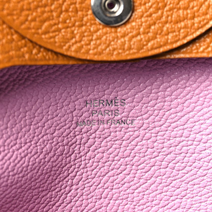 Hermes Chevre Mysore Bastia Verso Coin Purse Caramel Mauve Sylvestre 6 of 11