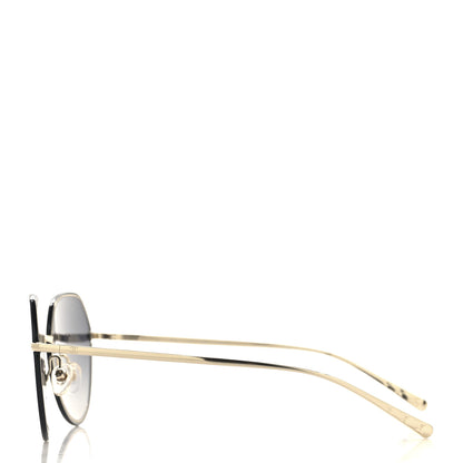 Chanel Metal Polarized Round Sunglasses 4251-J Gold Black 3 of 7