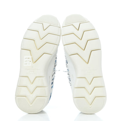 Louis Vuitton Denim Rubber Monogram Fastlane Low Sneakers 8 Marine 5 of 10