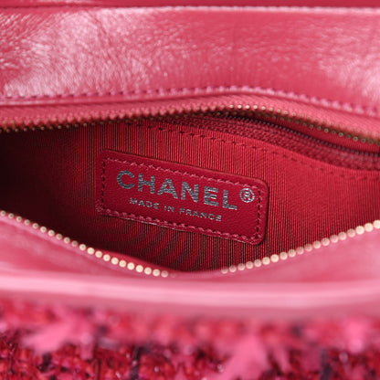 Chanel Tweed Calfskin Small Gabrielle Hobo Pink 6 of 10