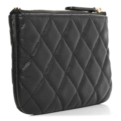 Chanel Caviar Quilted Small Cosmetic Case Black 3 of 12