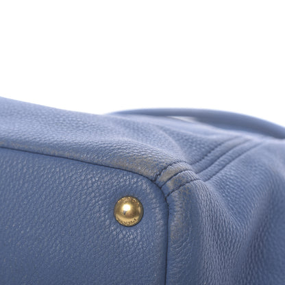 Prada Vitello Daino Side Pocket Tote Cobalto 13 of 15