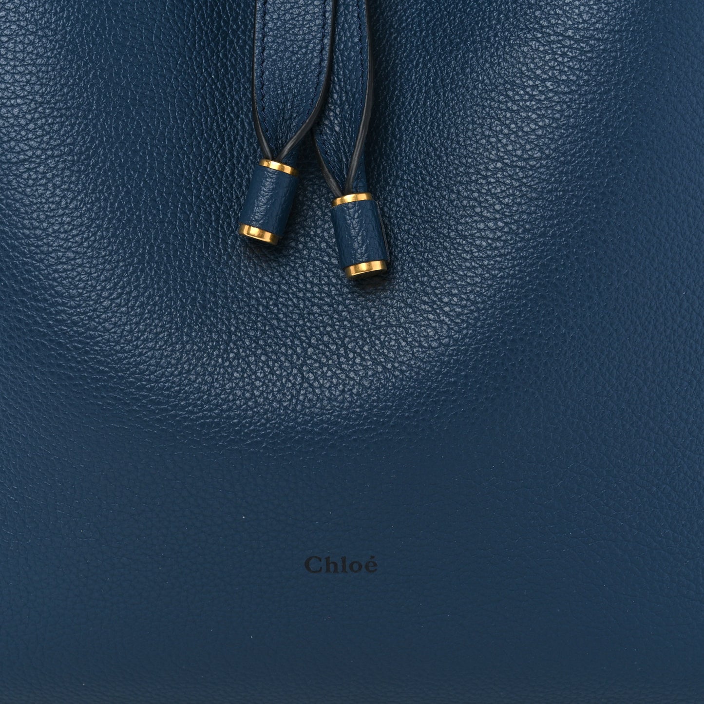 Grained Calfskin Marcie Hobo Tote Navy