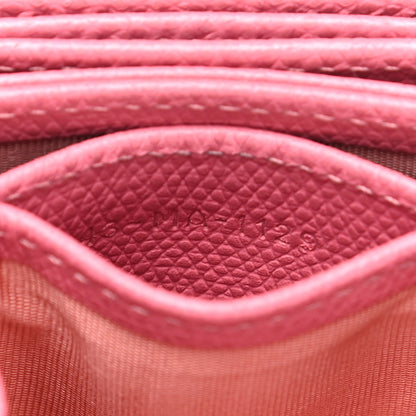 Christian Dior Grained Calfskin Gusseted Card Holder Pink 7 of 8