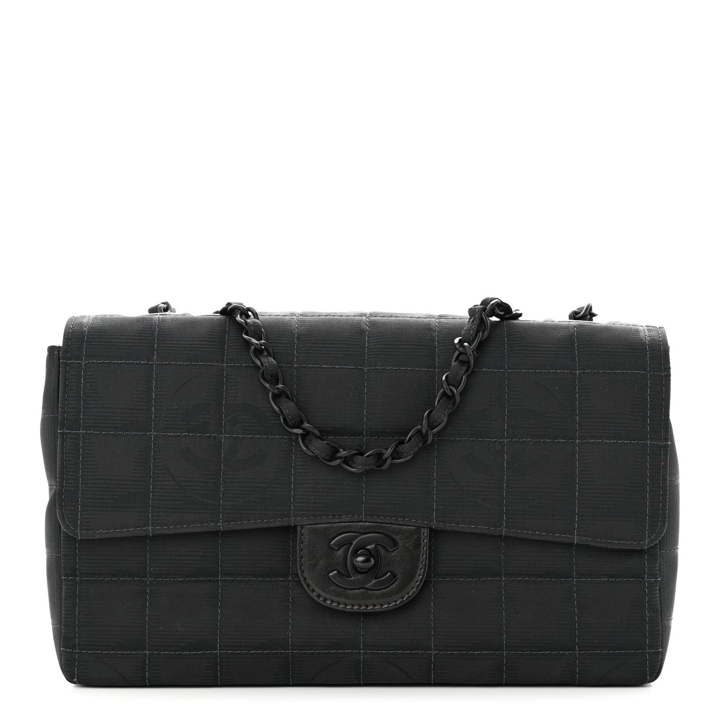 Nylon Medium Travel Flap Black