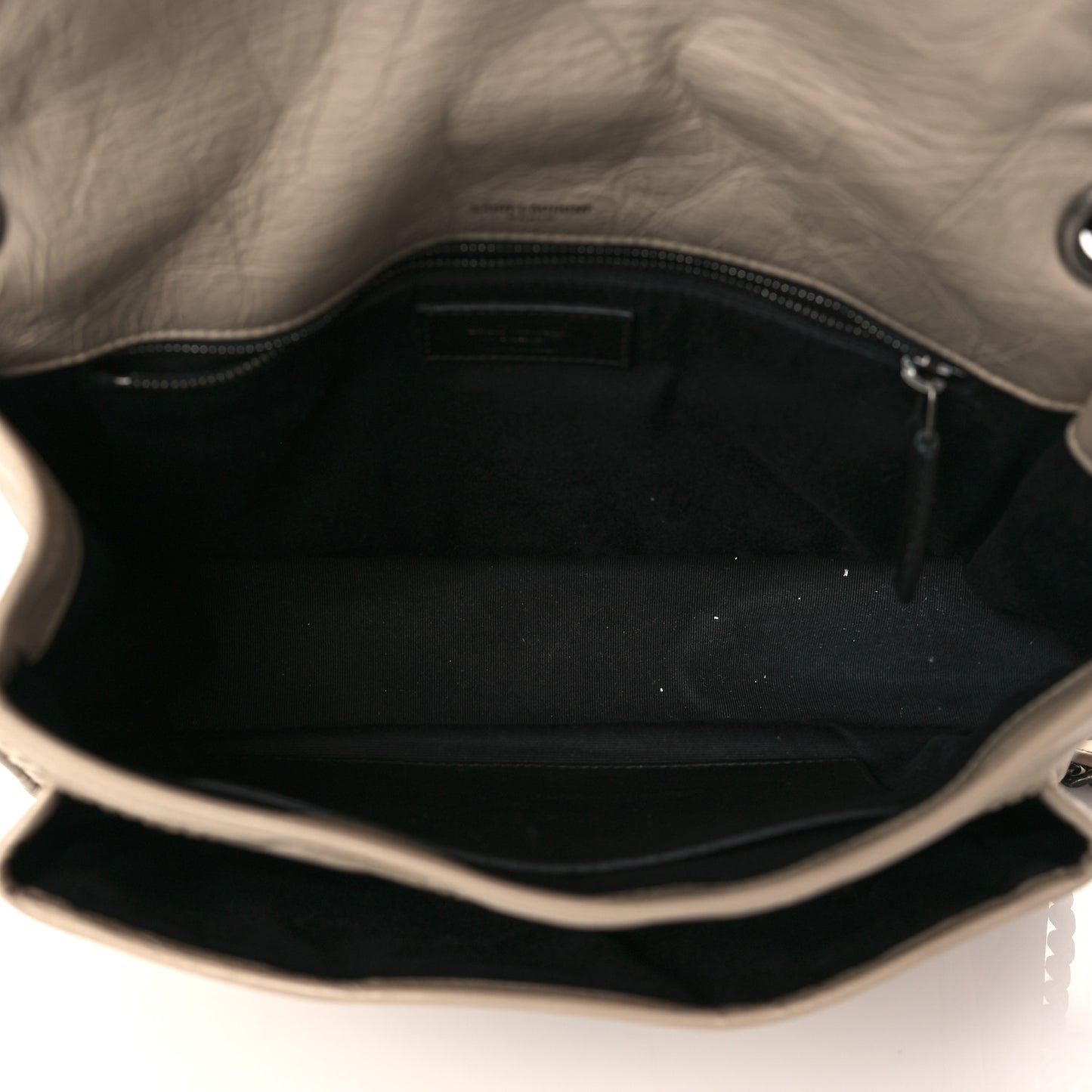 Crinkled Calfskin Matelasse Monogram Medium Niki Chain Satchel Light Natural