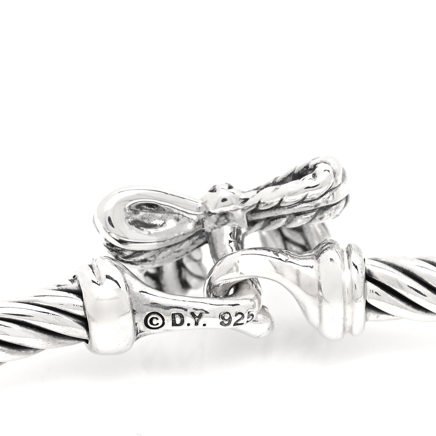 David Yurman Sterling Silver Diamond Bow Cable Collectibles Bracelet 4 of 4