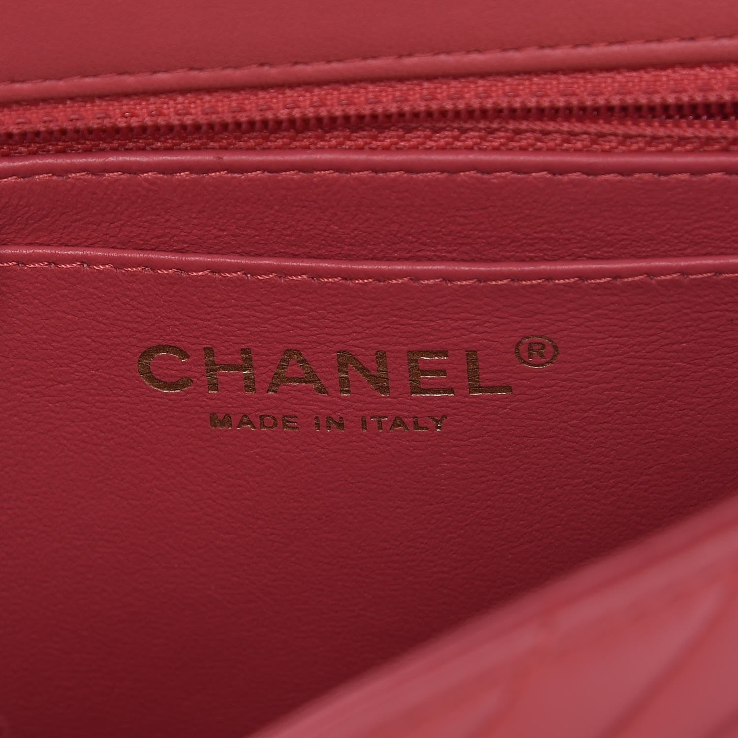 Chanel Lambskin Chevron Quilted Mini Square Flap Fuchsia 6 of 8