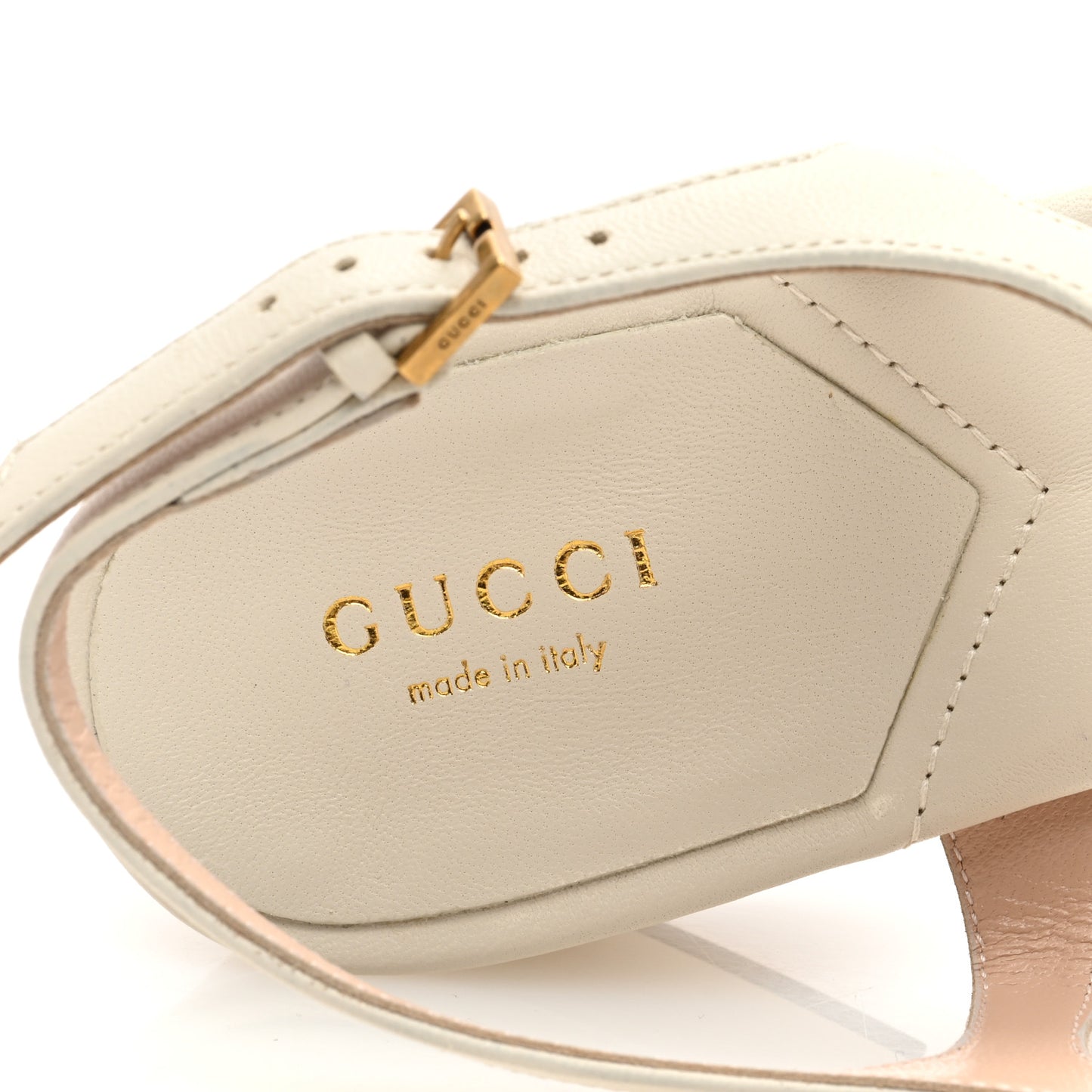 Nappa Matelasse Double G 35mm Thong Sandals 39 Mystic White