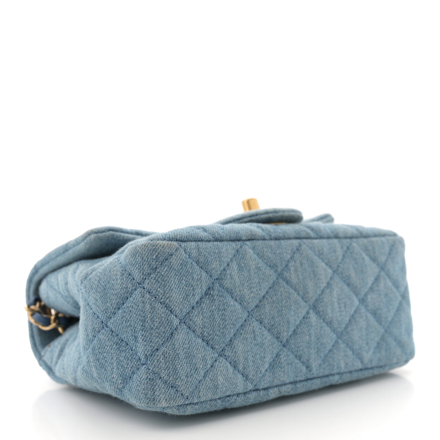 Chanel Denim Quilted Mini Pearl Crush Flap Blue 4 of 10