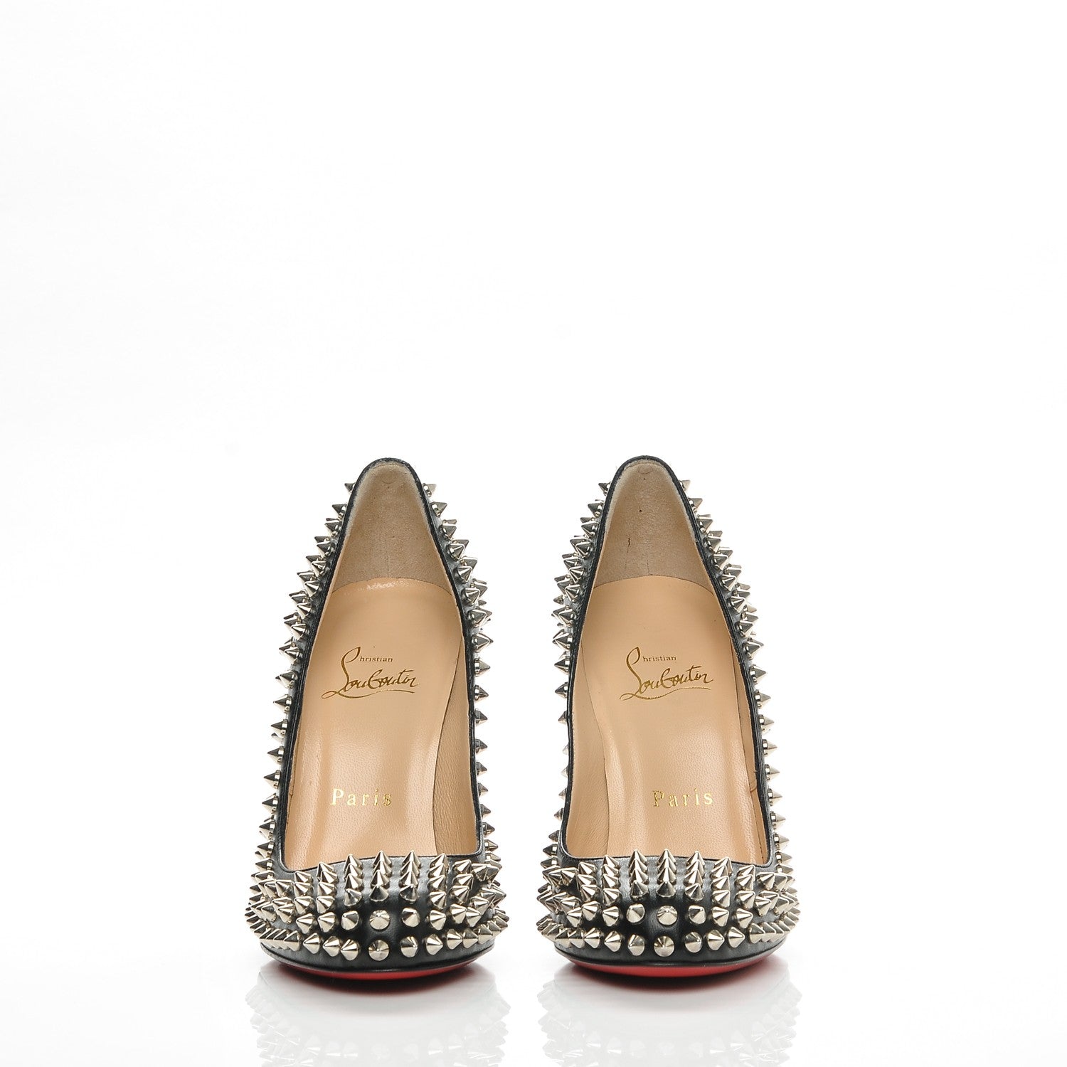 Christian Louboutin Nappa Fifi Spikes 100 Pumps 36 Black 2 of 7