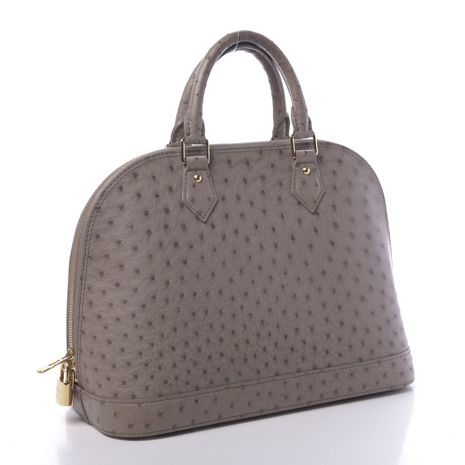 Louis Vuitton Ostrich Alma PM Gris 3 of 10