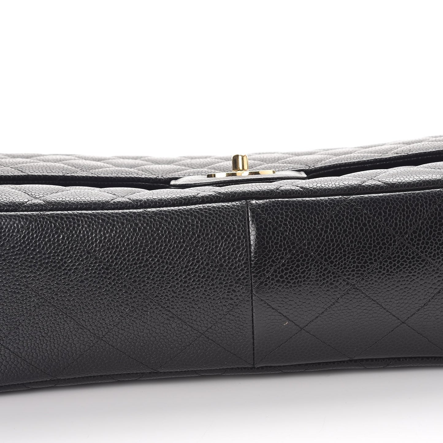 Caviar Quilted Jumbo Single Flap Black