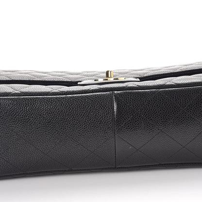 Chanel Caviar Quilted Jumbo Single Flap Black 8 of 12