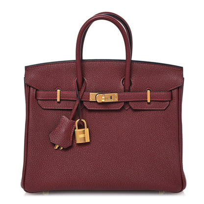 Hermes Togo Birkin 25 Rouge H 1 of 12