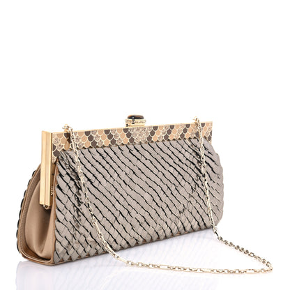 Judith Leiber Crystal Metallic Clutch Antique Gold 2 of 5