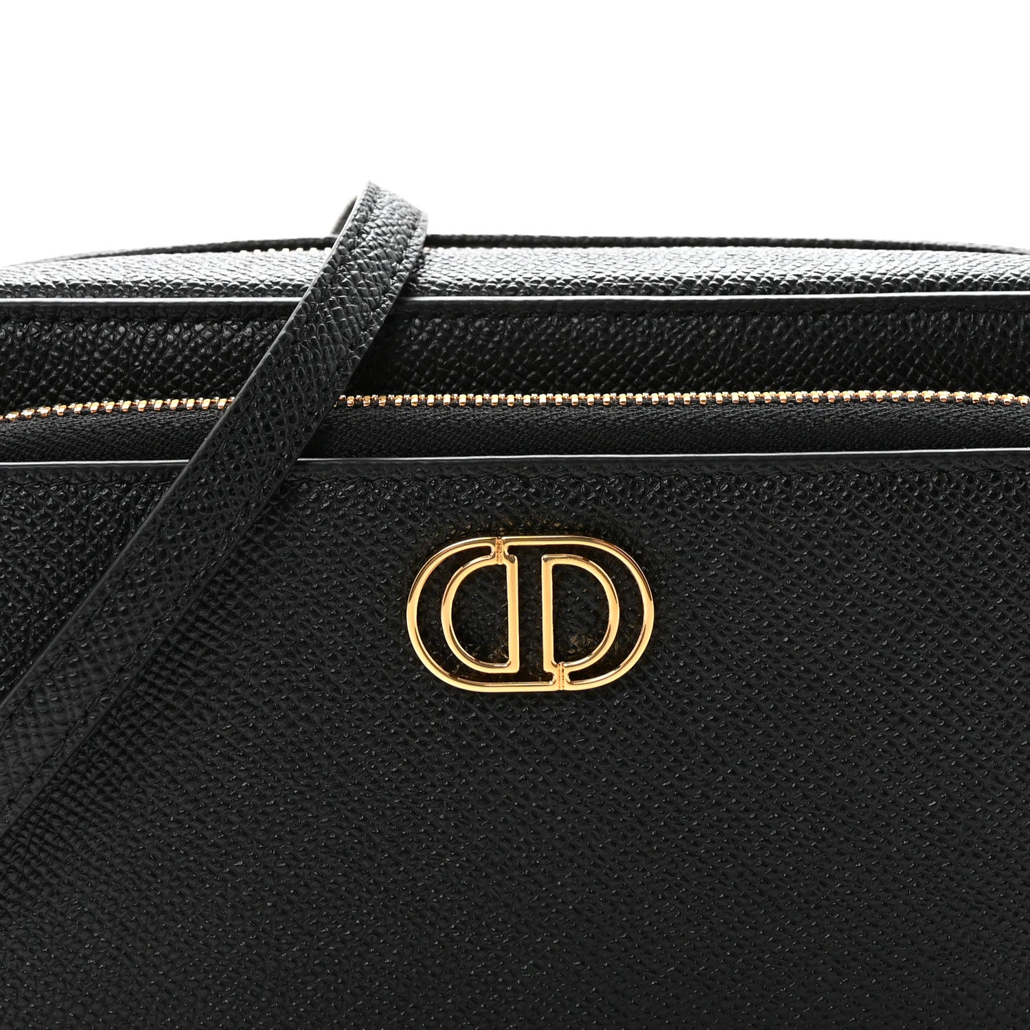 Christian Dior Grained Calfskin Caro Double Pouch Black 7 of 9