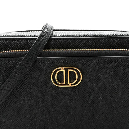 Christian Dior Grained Calfskin Caro Double Pouch Black 7 of 9