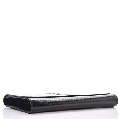 Saint Laurent Textured Patent Monogram Large Belle De Jour Clutch Black 4 of 7
