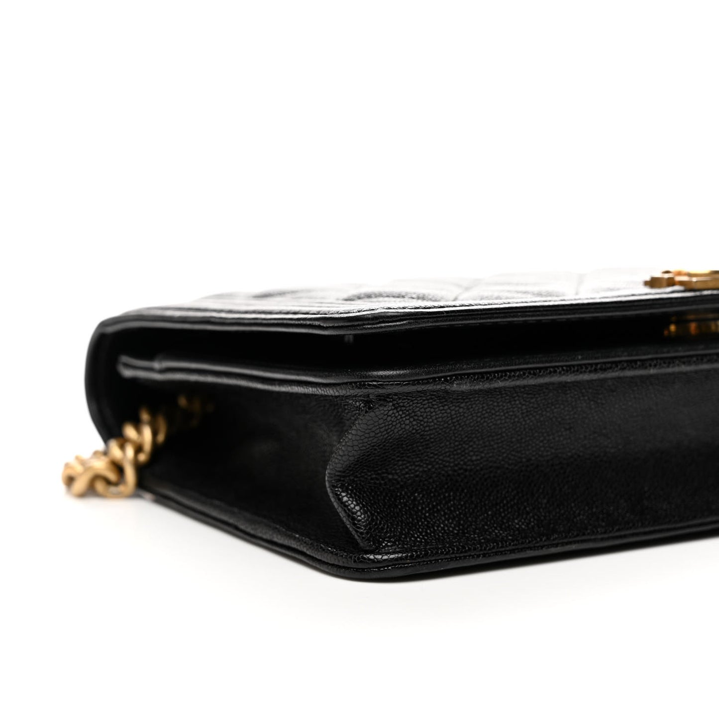 Caviar Quilted Boy Wallet On Chain WOC Black