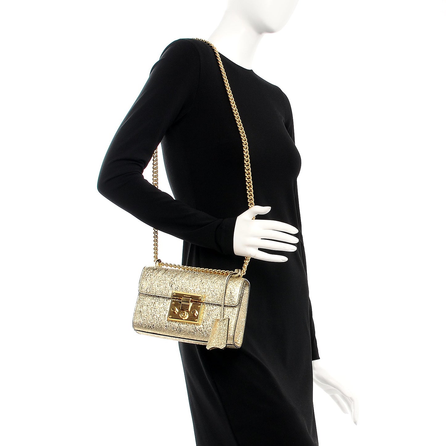 Galassia Small Padlock Shoulder Bag Platino
