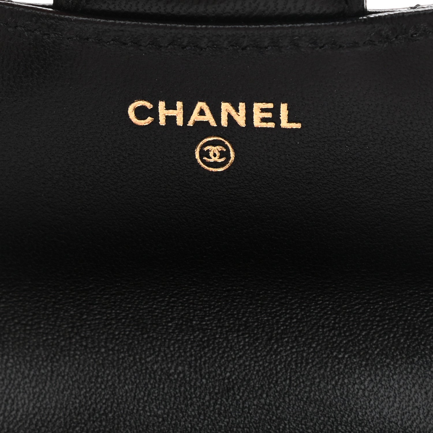 Chanel Lambskin Quilted Top Handle Flap Coin Purse With Chain Black 6 of 12
