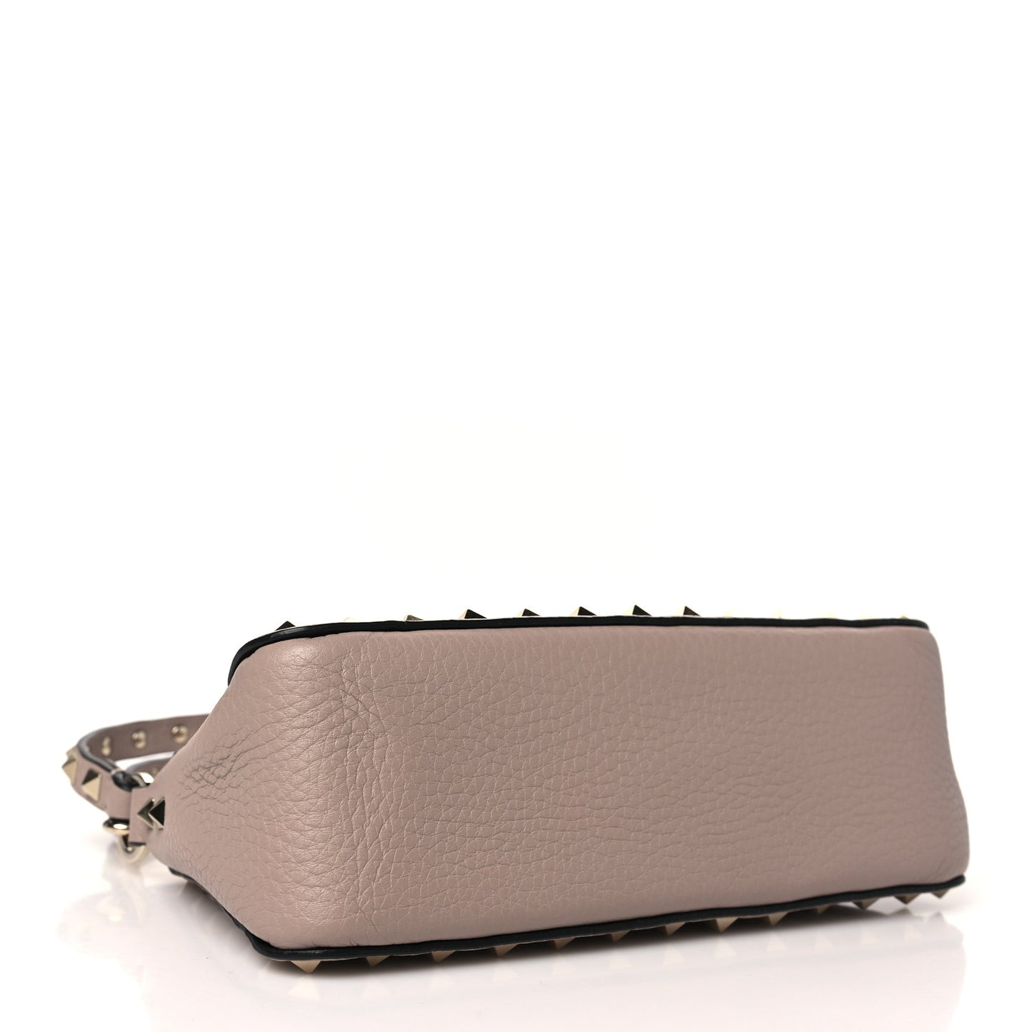 Pebbled Calfskin Small Rockstud Flip Lock Shoulder Bag Poudre